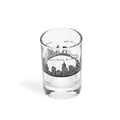 Skyline shot glass at a slight angle showing the Empire State Building label