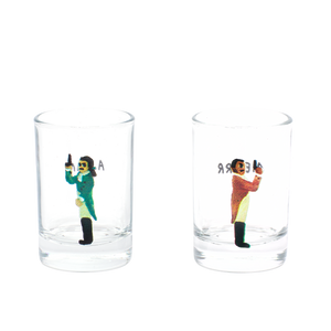 HAMILTON - DUELING SHOT GLASS SET - BOXED (1.85OZ)