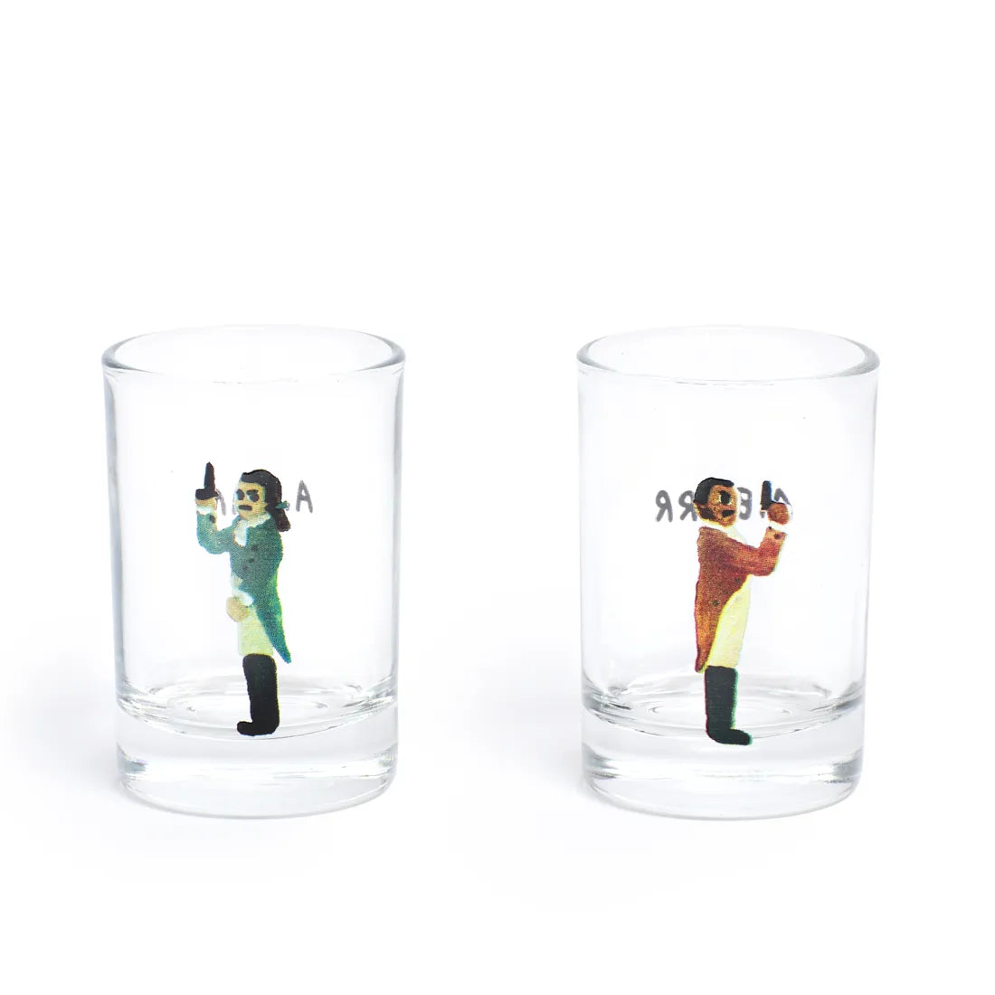 HAMILTON - DUELING SHOT GLASS SET - BOXED (1.85OZ)