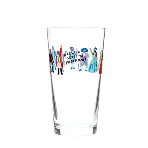 HAMILTON - RAISE A GLASS TO FREEDOM - PINT GLASS (19.7OZ)