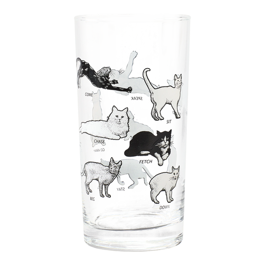Cat Tricks - Highball Glass tall glassware, with a crisp silhouette and decorative details that stand out on the table; well suited to water, iced drinks, cocktails, and everyday table settings. Primary product view highlights the overall design and proportions.