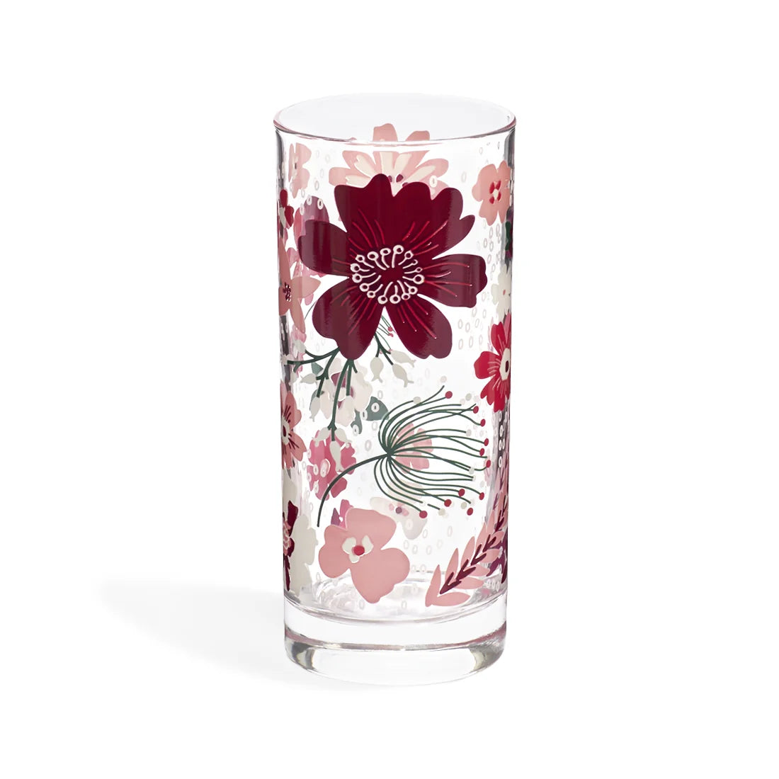 PINK GARDEN HIGHBALL GLASS (12.3OZ)