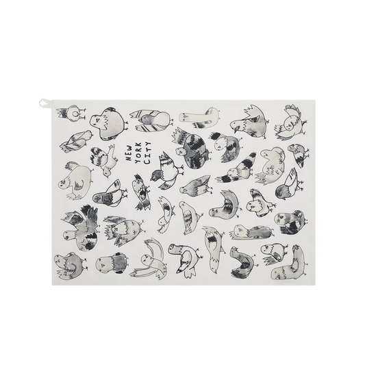 Ben Lenovitz - Pigeon Tea Towel kitchen textile, with eye-catching graphics or color designed to feel useful as well as expressive; adds useful absorbency and personality for drying hands, handling light kitchen cleanup, or display.