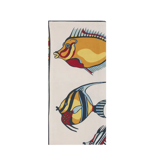 Museum Fish Tea Towel kitchen textile, with eye-catching graphics or color designed to feel useful as well as expressive; adds useful absorbency and personality for drying hands, handling light kitchen cleanup, or display. Primary product view highlights the overall design and proportions.