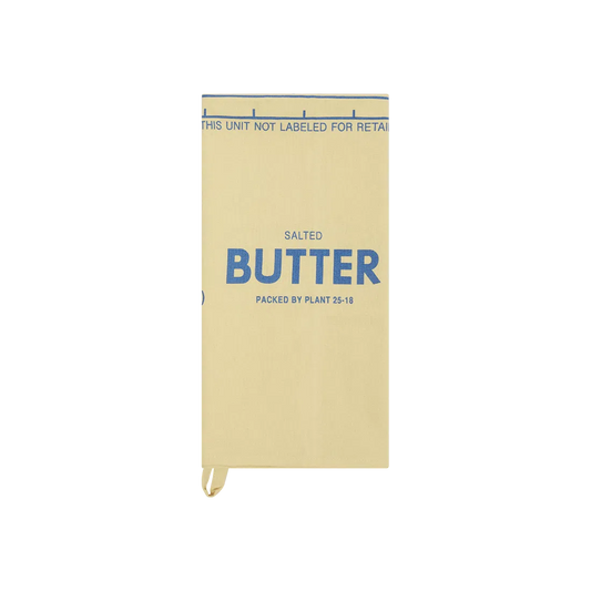 Butter Tea Towel kitchen textile, with eye-catching graphics or color designed to feel useful as well as expressive; adds useful absorbency and personality for drying hands, handling light kitchen cleanup, or display. Primary product view highlights the overall design and proportions.