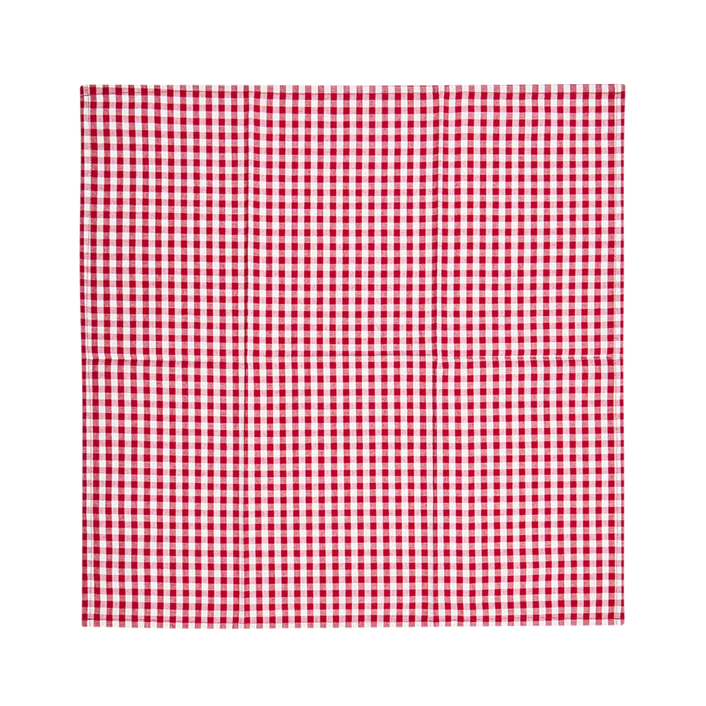 4pk Gingham Napkins - Red table linen, with eye-catching graphics or color designed to feel useful as well as expressive; brings color and pattern to place settings while remaining practical for everyday meals and entertaining.