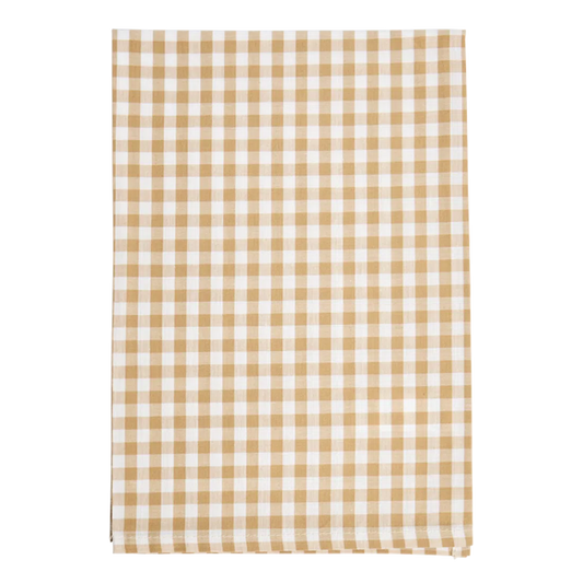 4pk Gingham Napkins - Tan table linen, with eye-catching graphics or color designed to feel useful as well as expressive; brings color and pattern to place settings while remaining practical for everyday meals and entertaining. Primary product view highlights the overall design and proportions.