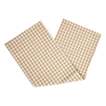4pk Gingham Napkins - Tan table linen, with eye-catching graphics or color designed to feel useful as well as expressive; brings color and pattern to place settings while remaining practical for everyday meals and entertaining. Additional view helps show the profile, scale, and decorative details.