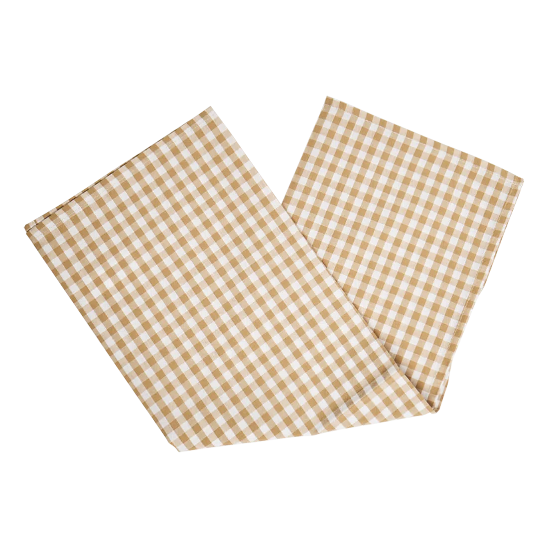 4pk Gingham Napkins - Tan table linen, with eye-catching graphics or color designed to feel useful as well as expressive; brings color and pattern to place settings while remaining practical for everyday meals and entertaining. Additional view helps show the profile, scale, and decorative details.