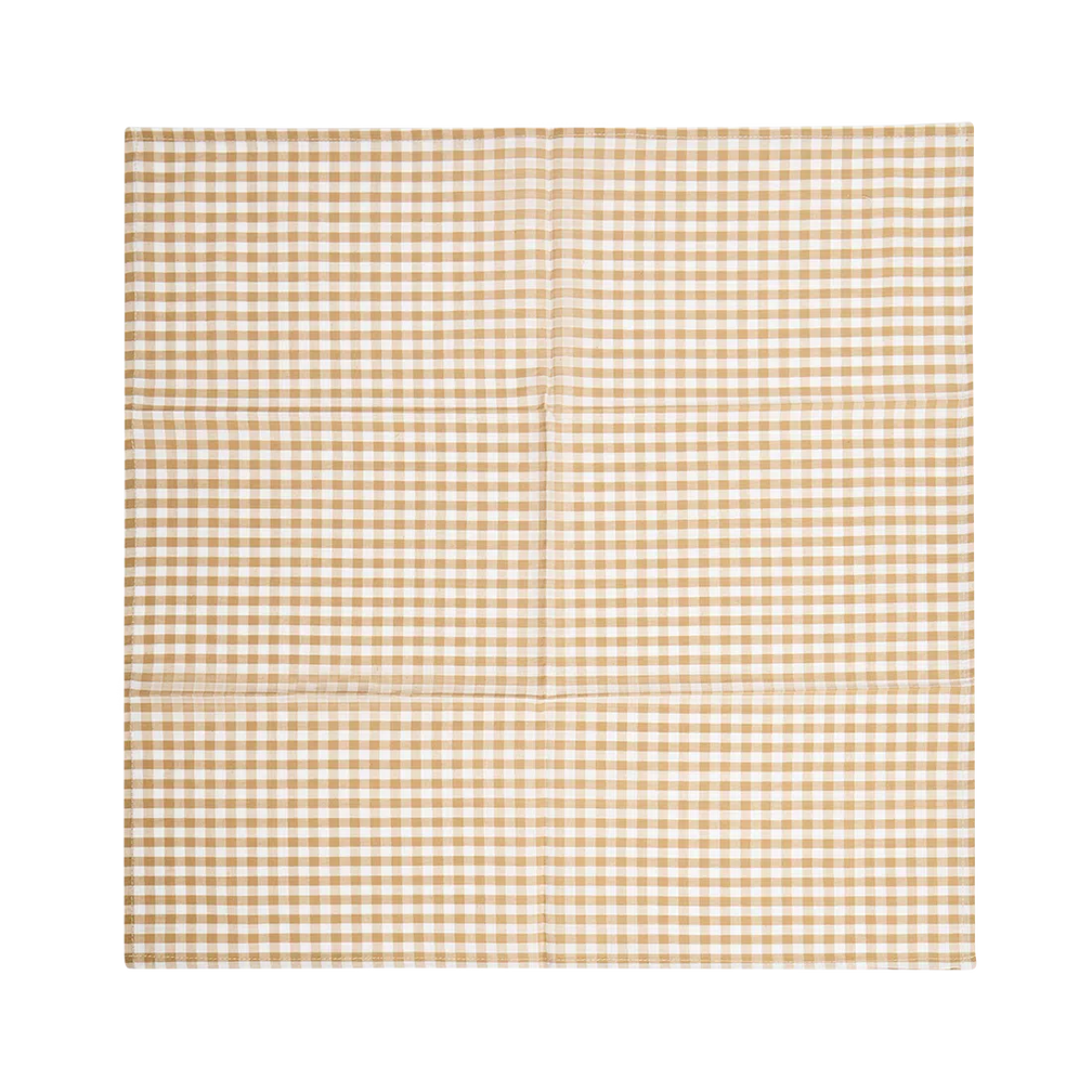 4pk Gingham Napkins - Tan table linen, with eye-catching graphics or color designed to feel useful as well as expressive; brings color and pattern to place settings while remaining practical for everyday meals and entertaining.