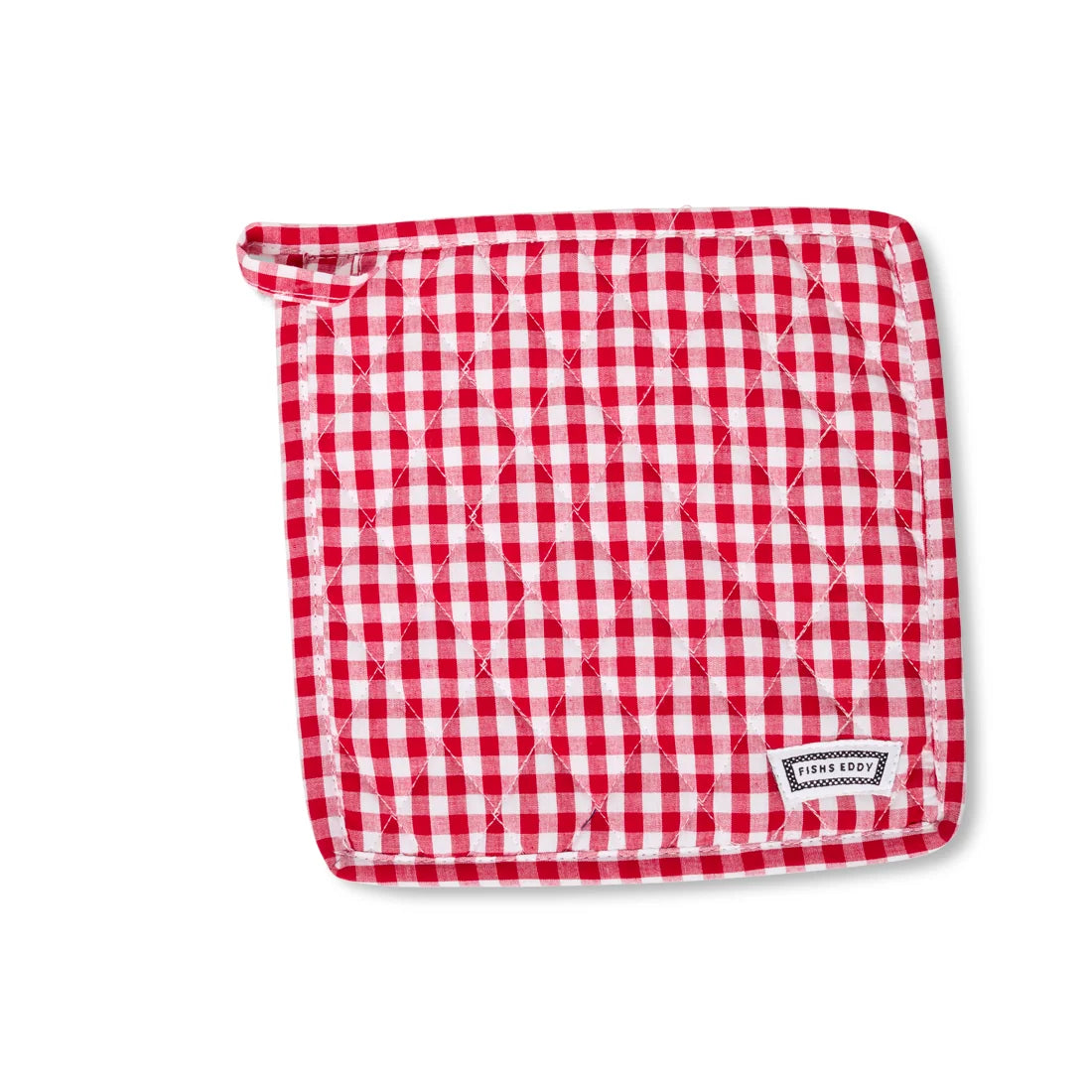 SQ POT HOLDER - GINGHAM RED (8.75"x8.75")