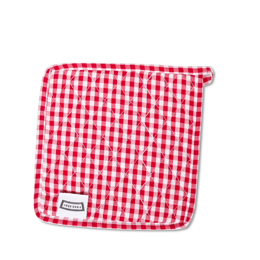 SQ POT HOLDER - GINGHAM RED (8.75"x8.75")