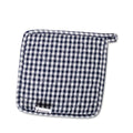 SQ POT HOLDER - GINGHAM NAVY (8.75"x8.75")
