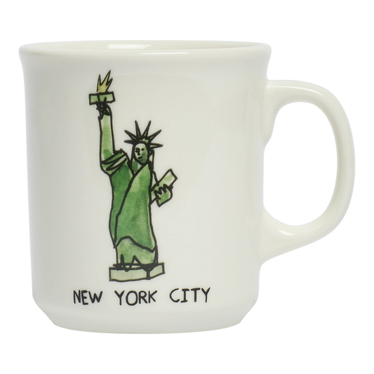 Ben Lenovitz Lady Liberty - Mug ceramic drinkware, with a clean, polished finish and distinctive shape or artwork; a comfortable everyday choice for coffee, tea, cocoa, or desk-side sipping. Primary product view highlights the overall design and proportions.