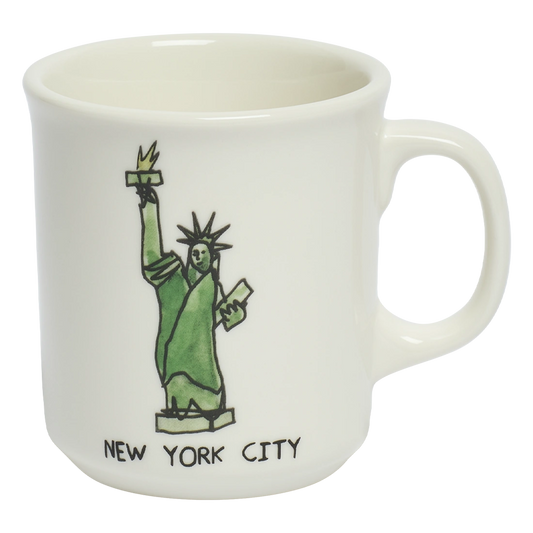 Ben Lenovitz Lady Liberty - Mug ceramic drinkware, with a clean, polished finish and distinctive shape or artwork; a comfortable everyday choice for coffee, tea, cocoa, or desk-side sipping. Alternate product view shows more of the shape, finish, and design details.