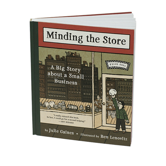 Minding the Store illustrated book, with thoughtful packaging and a design that makes it easy to use, display, or gift; a character-filled read and display piece for fans of Fishs Eddy, New York, and creative retail stories. Alternate product view shows more of the shape, finish, and design details.