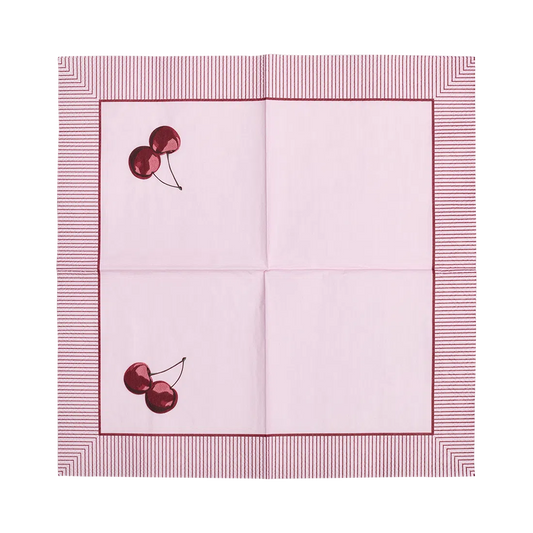 Cocktail Napkin - Cherry table linen, with eye-catching graphics or color designed to feel useful as well as expressive; brings color and pattern to place settings while remaining practical for everyday meals and entertaining.