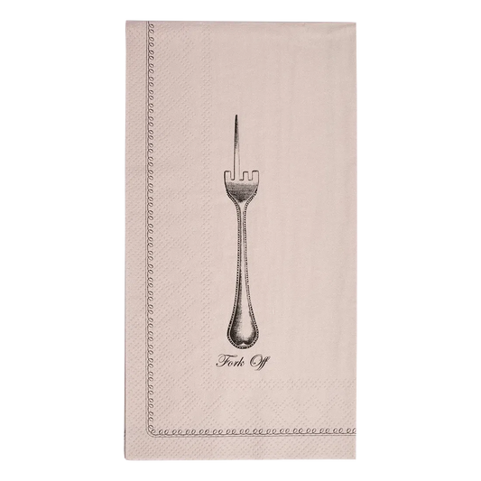 Guest Napkin - Fork Off table linen, with eye-catching graphics or color designed to feel useful as well as expressive; brings color and pattern to place settings while remaining practical for everyday meals and entertaining. Primary product view highlights the overall design and proportions.