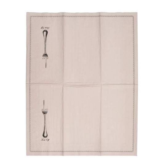 Guest Napkin - Fork Off table linen, with eye-catching graphics or color designed to feel useful as well as expressive; brings color and pattern to place settings while remaining practical for everyday meals and entertaining.
