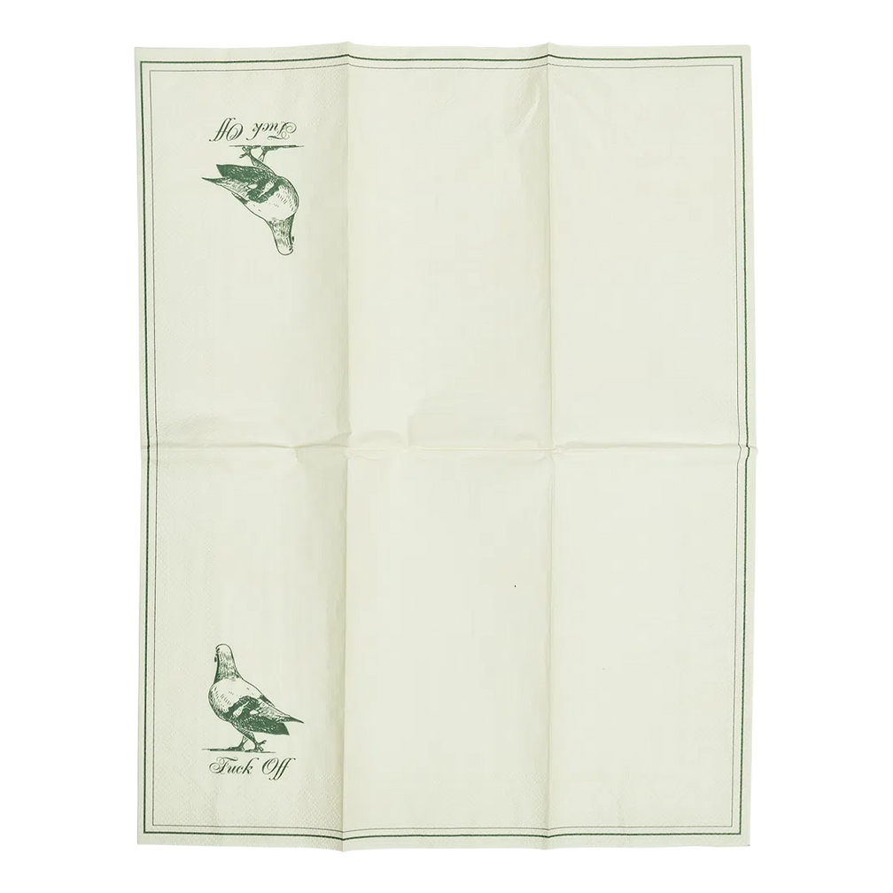 Guest Napkins - Fuck Off table linen, with eye-catching graphics or color designed to feel useful as well as expressive; brings color and pattern to place settings while remaining practical for everyday meals and entertaining.