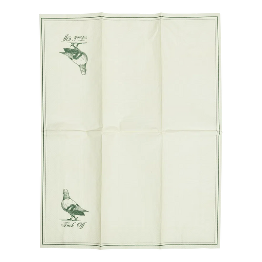 Guest Napkins - Fuck Off table linen, with eye-catching graphics or color designed to feel useful as well as expressive; brings color and pattern to place settings while remaining practical for everyday meals and entertaining.