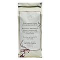 Coffee bag with text and graphics on a white background