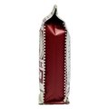 Red and white package with a checkered pattern on a white background