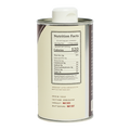 Canister with nutrition facts label on a white background