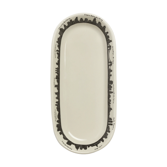 212 Skyline - Celery Dish serving and catchall piece, with a clean, polished finish and distinctive shape or artwork; useful for snacks and small bites, or for organizing jewelry, keys, and countertop essentials. Primary product view highlights the overall design and proportions.