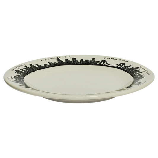 212 Skyline - Main Plate tableware, with a clean, polished finish and distinctive shape or artwork; a useful size for meals, appetizers, desserts, snacks, or layered place settings. Alternate product view shows more of the shape, finish, and design details.