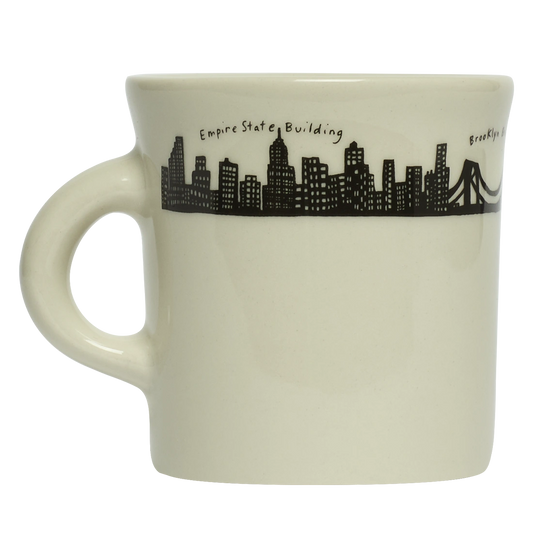 212 Skyline - Diner Mug ceramic drinkware, with a clean, polished finish and distinctive shape or artwork; a comfortable everyday choice for coffee, tea, cocoa, or desk-side sipping. Primary product view highlights the overall design and proportions.