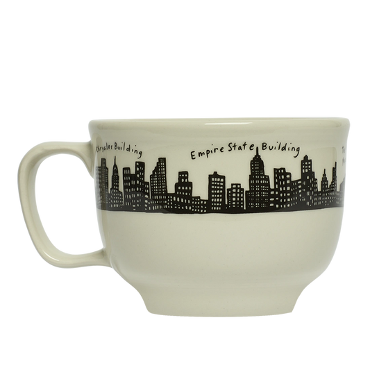 212 Skyline - Jumbo Mug ceramic drinkware, with a clean, polished finish and distinctive shape or artwork; a comfortable everyday choice for coffee, tea, cocoa, or desk-side sipping. Primary product view highlights the overall design and proportions.