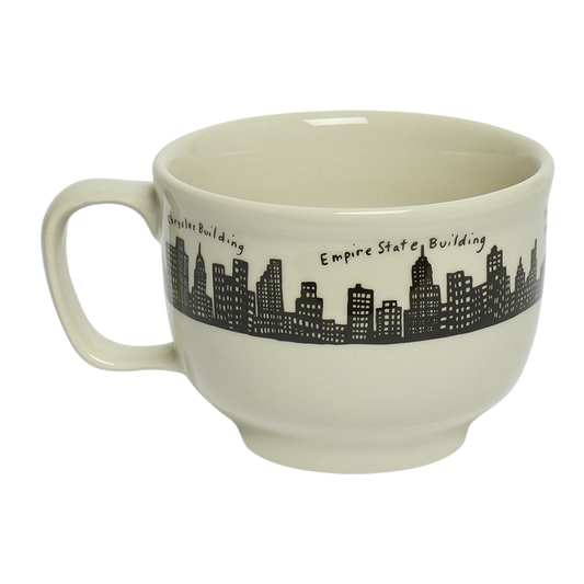 212 Skyline - Jumbo Mug ceramic drinkware, with a clean, polished finish and distinctive shape or artwork; a comfortable everyday choice for coffee, tea, cocoa, or desk-side sipping. Alternate product view shows more of the shape, finish, and design details.