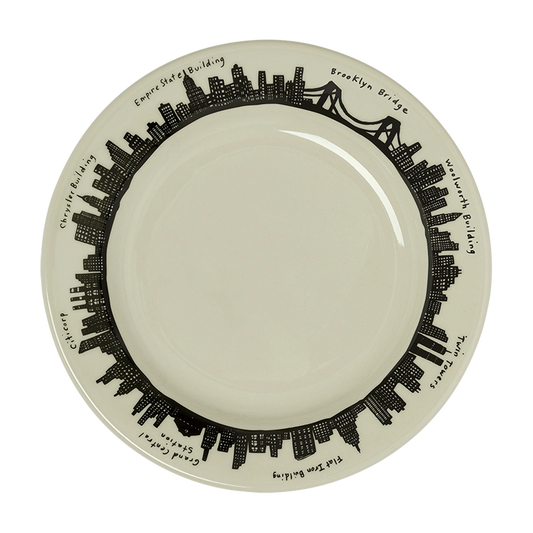 212 Skyline - App Plate tableware, with a clean, polished finish and distinctive shape or artwork; a useful size for meals, appetizers, desserts, snacks, or layered place settings. Primary product view highlights the overall design and proportions.