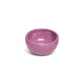 Small mauve orchid ceramic nut bowl from above showing the glossy interior