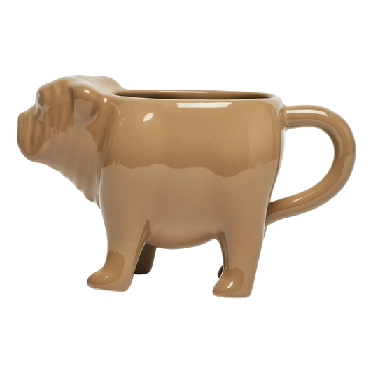 Bull Dog Mug ceramic drinkware, with a clean, polished finish and distinctive shape or artwork; a comfortable everyday choice for coffee, tea, cocoa, or desk-side sipping. Alternate product view shows more of the shape, finish, and design details.
