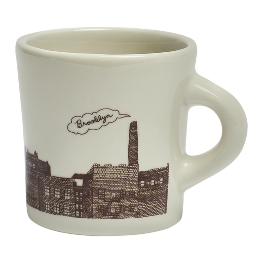 Brooklyn - City Mug ceramic drinkware, with a clean, polished finish and distinctive shape or artwork; a comfortable everyday choice for coffee, tea, cocoa, or desk-side sipping. Alternate product view shows more of the shape, finish, and design details.