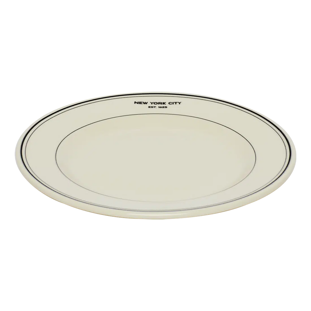 EST NYC - 1625 Main Plate tableware, with a clean, polished finish and distinctive shape or artwork; a useful size for meals, appetizers, desserts, snacks, or layered place settings. Alternate product view shows more of the shape, finish, and design details.
