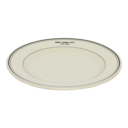 EST NYC - 1625 Main Plate tableware, with a clean, polished finish and distinctive shape or artwork; a useful size for meals, appetizers, desserts, snacks, or layered place settings. Alternate product view shows more of the shape, finish, and design details.
