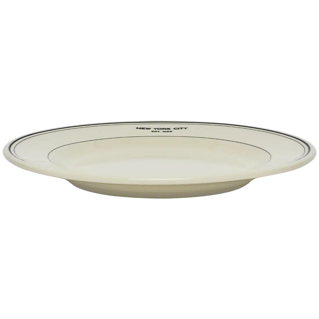 EST NYC - 1625 Main Plate tableware, with a clean, polished finish and distinctive shape or artwork; a useful size for meals, appetizers, desserts, snacks, or layered place settings. Additional view helps show the profile, scale, and decorative details.