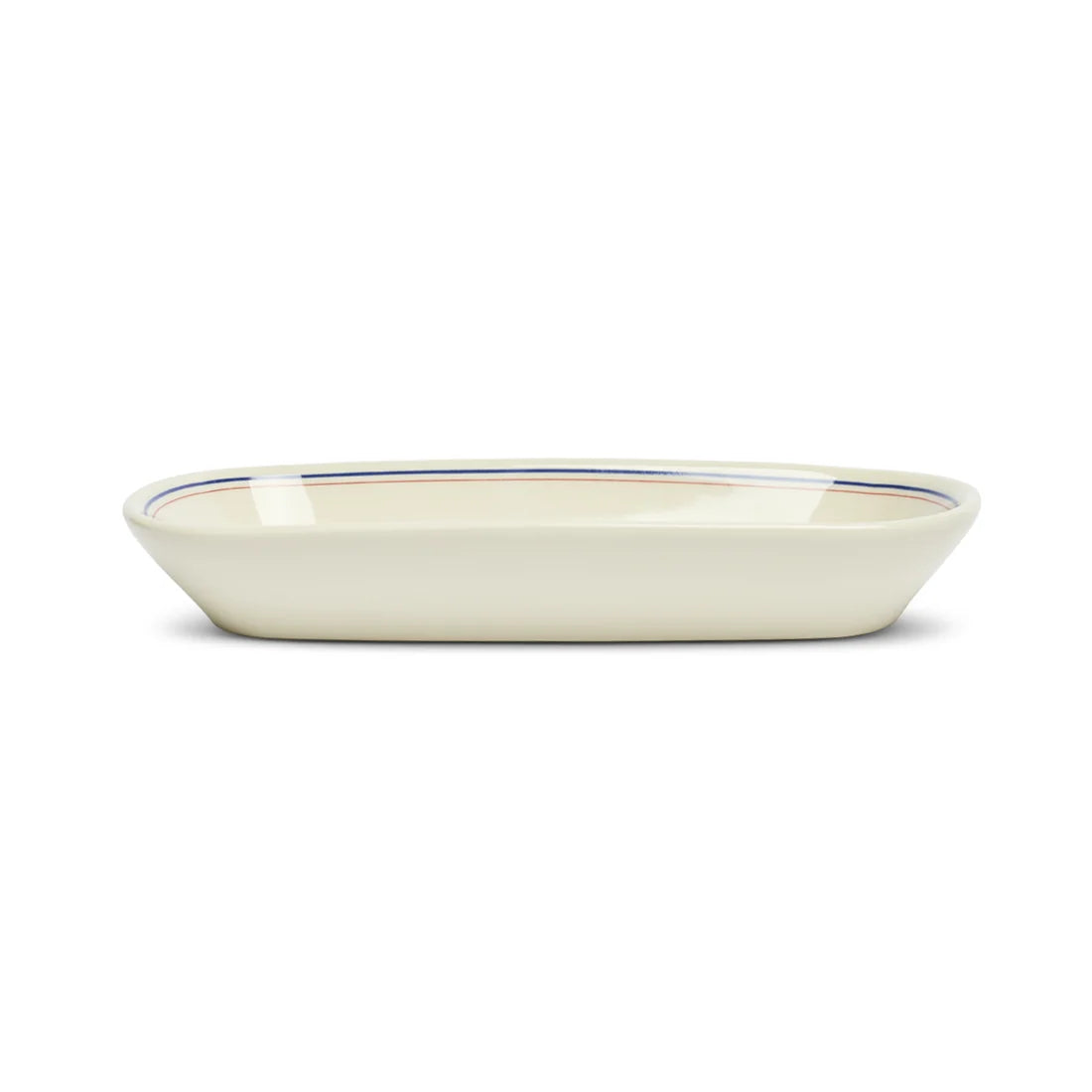 HL RED/BLUEBAND - CELERY DISH (10")