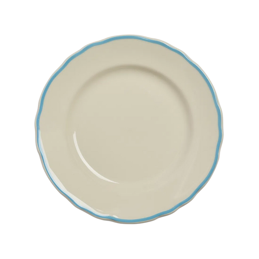 Skyblue Scallop - App Plate tableware, with a clean, polished finish and distinctive shape or artwork; a useful size for meals, appetizers, desserts, snacks, or layered place settings. Primary product view highlights the overall design and proportions.