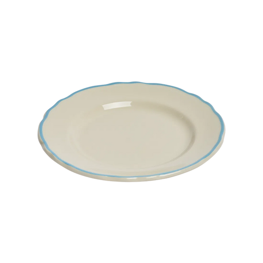 Skyblue Scallop - App Plate tableware, with a clean, polished finish and distinctive shape or artwork; a useful size for meals, appetizers, desserts, snacks, or layered place settings. Alternate product view shows more of the shape, finish, and design details.