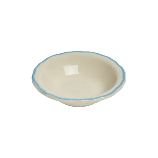 Skyblue Scallop - Fruit Bowl versatile tableware, with a clean, polished finish and distinctive shape or artwork; useful for cereal, soup, snacks, sides, desserts, or everyday prep and serving. Alternate product view shows more of the shape, finish, and design details.