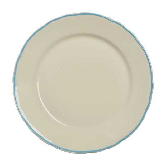Skyblue Scallop - Main Plate tableware, with a clean, polished finish and distinctive shape or artwork; a useful size for meals, appetizers, desserts, snacks, or layered place settings. Primary product view highlights the overall design and proportions.