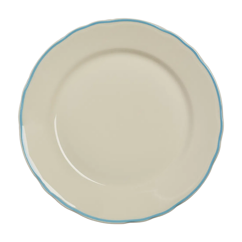 Skyblue Scallop - Main Plate tableware, with a clean, polished finish and distinctive shape or artwork; a useful size for meals, appetizers, desserts, snacks, or layered place settings. Primary product view highlights the overall design and proportions.