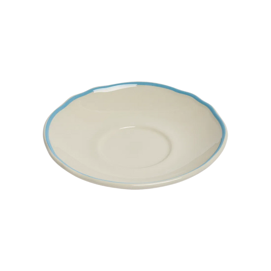 Skyblue Scallop - Saucer tableware, with a clean, polished finish and distinctive shape or artwork; a useful size for meals, appetizers, desserts, snacks, or layered place settings. Alternate product view shows more of the shape, finish, and design details.