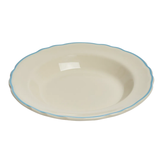 Skyblue Scallop - Soup Bowl versatile tableware, with a clean, polished finish and distinctive shape or artwork; useful for cereal, soup, snacks, sides, desserts, or everyday prep and serving. Alternate product view shows more of the shape, finish, and design details.