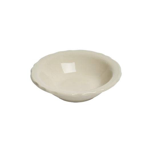 Scalloped Whites - Fruit Bowl 3.75oz) versatile tableware, with a clean, polished finish and distinctive shape or artwork; useful for cereal, soup, snacks, sides, desserts, or everyday prep and serving. Alternate product view shows more of the shape, finish, and design details.