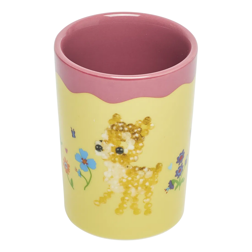 Fishs Eddyxsusan Alexandra Deer Dear Cup ceramic drinkware, with a clean, polished finish and distinctive shape or artwork; a comfortable everyday choice for coffee, tea, cocoa, or desk-side sipping. Additional view helps show the profile, scale, and decorative details.